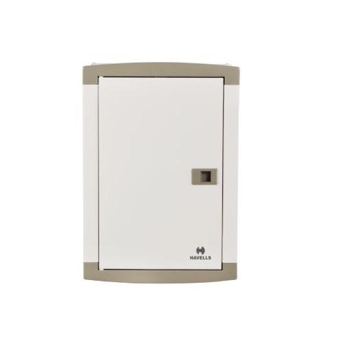 Havells Double Door TPN 8W Distribution Board, DHDNTHCDRW08 (Regal Grey)