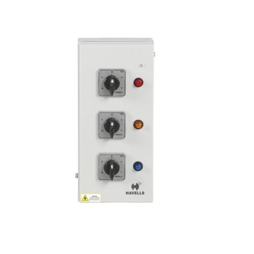 Havells Manual 40A Vertical Phase Selector Enclosure, DHDATVFS40 (Regal Grey)