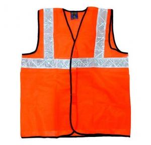 Fluorescent Free Size Jacket With 2 Inch Reflect Strip, Orange With Concentrix Logo Print at Back Side