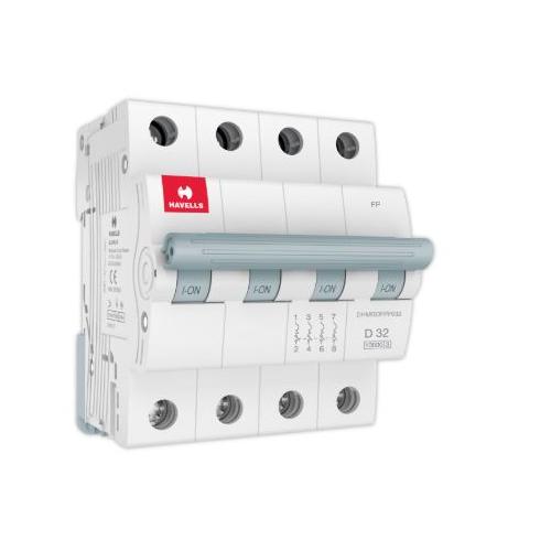 Havells 4A 4P D-Curve AC MCB, DHMGDFPF004