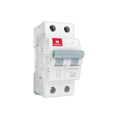 Havells 4A 2P C-Curve AC MCB, DHMGCDPF004