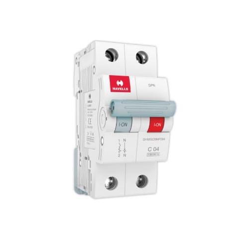 Havells 4A 1P+N C-Curve AC MCB, DHMGCSNF004