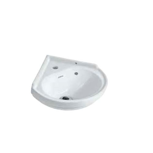 Jaquar Essco Wall Hung Corner Basin With Fixing Accessories Set 400x405x200 mm, ECS-WHT-841