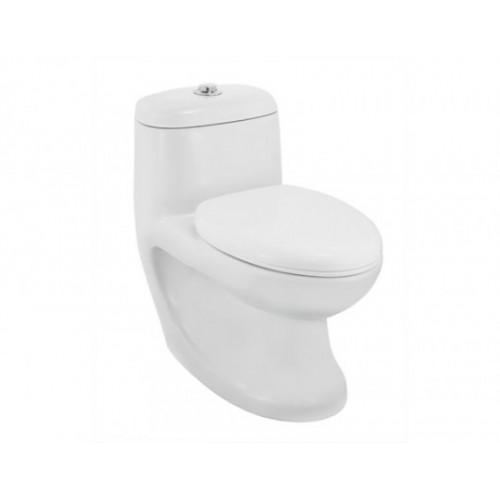 Jaquar ESS Single Piece WC With PP Soft Close Seat Cover 395x710x665, CMS-WHT-103851S
