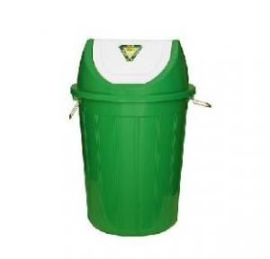 Swing Dustbin Green Color Plastic 100 Ltr