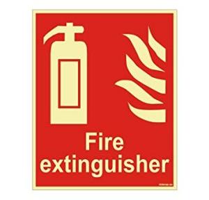 Vinyl Radium Type Fire Extinguisher Sign Board 10x 6 Inch, Thickness: 3mm