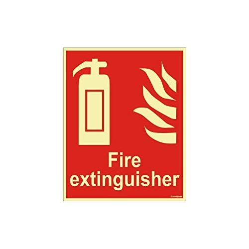 Vinyl Radium Type Fire Extinguisher Sign Board 10x 6 Inch, Thickness: 3mm