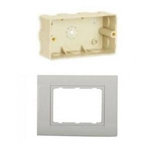 Anchor Roma Surface Box (21292) With Tresa Plate (30249WH) Plastic 4M
