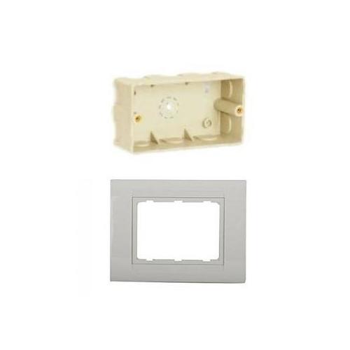 Anchor Roma Surface Plastic Box (21281) With Tresa Plate (30227WH) Plastic 2M