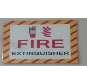 Fire Extinguisher Auto Glow Signage On Aluminum Composite Panel, Size: 6x6 Inch