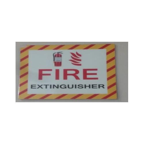 Fire Extinguisher Auto Glow Signage On Aluminum Composite Panel, Size: 6x6 Inch