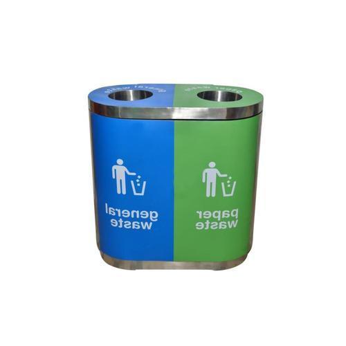 ZIH Duo Dustbin With Inner Bucket SS202 70 Ltr 16x49x36 Inch