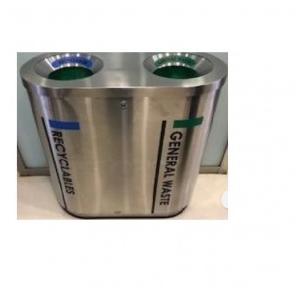 ZIH Duo Dustbin With SS Inner Bucket, 14x30x30 Inch