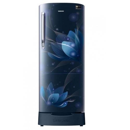 Samsung Direct Cool 192Ltr Single Door 5 Star Refrigerator with Base Drawer, RR20R182XU8/HL (Saffron Blue)