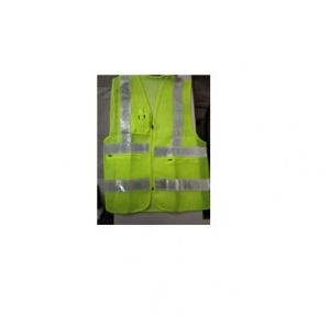 Safety Jacket Cloth Type Green M Size 120 GSM With 2 Inch 3M Reflective Strip With Fabric Sticker at Front Left