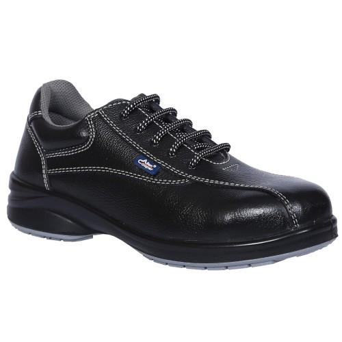 Allen Cooper AC-1299 Black Double Density Women Safety Shoes, Size: 10
