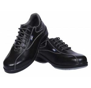Allen Cooper AC-1299 Black Double Density Women Safety Shoes, Size: 3