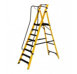 Y-Access FRP Ladder 8343 Industrial Heavy Duty Std EN131 Megastep - Work Platform 1.86m 8 Tread
