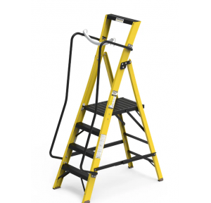 Y-Access FRP Ladder 8343 Industrial Heavy Duty Std EN131 Megastep - Work Platform 1.86m 8 Tread