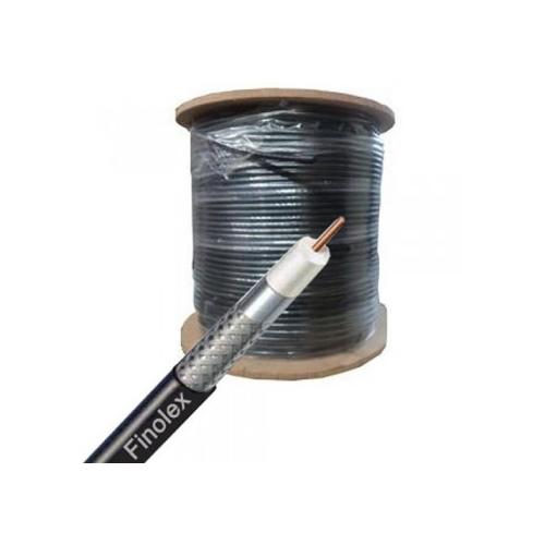 Finolex RG 6 Copper Clad Steel Conductor Jelly Coaxial Cable, 305 Mtr (Black)
