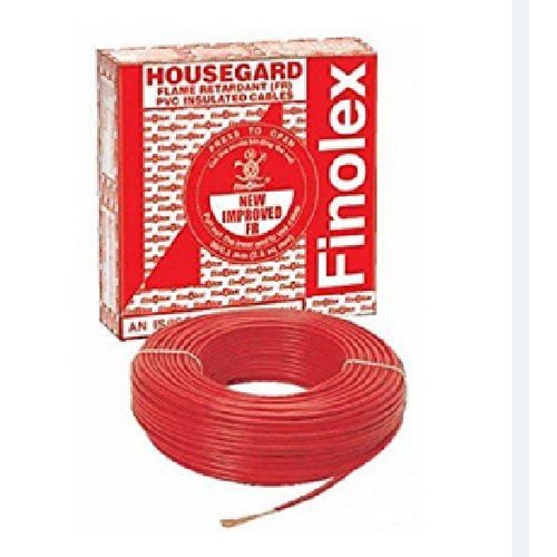Finolex 6 Sqmm 1 Core FR PVC Insulated Unsheathed Industrial Cable, 180 Mtr (Red)