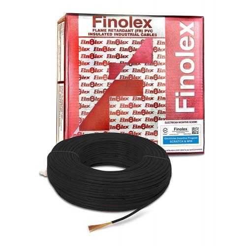 Finolex 4 Sqmm 1 Core FR PVC Insulated Unsheathed Industrial Cable, 180 Mtr (Black)