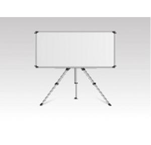 Alkosign Astra Chrome Super Magnetic White Board With Tripod Stand, 4x2 ft
