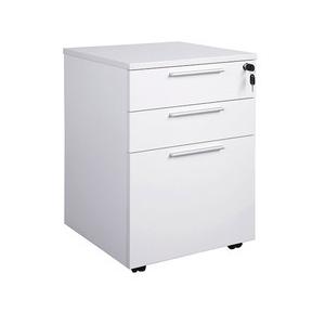 Pedestal Drawer Metal Free Standing With 2 Key, 585Dx632Hx390W mm (Prince Grey)