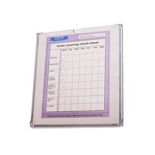 Checklist Holder Heavy Duty Acrylic Clear Plastic A4 Size, Thickness: 2.8mm