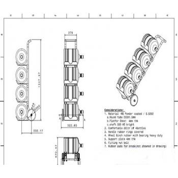 Water Bottle Carrying Trolley SS202 Capacity 4 Jar, Load Capacity: 300Kg