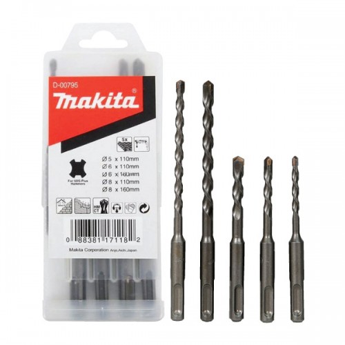 Makita Hammer Drill Bit Set 6-12mm (5 Pcs)