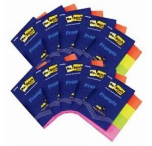 Oddy Re-Stick Paper Notes Page Marker RSN Prompts (PR4) 1x4 inch Set of 4 Colors (Pack of 16 Sheets)