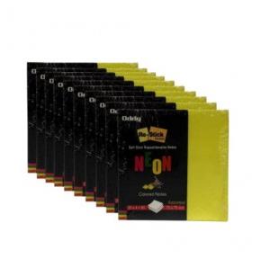 Oddy Re-Stick Paper Notes RSN NEON 3x3inch (Pack of 80 Sheets) Yellow Color