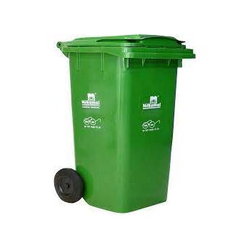 Nilkamal Wheel Dustbin WB120LOGR Green Plastic 120 Ltr L48 x W55 x H92 CM
