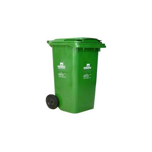 Nilkamal Wheel Dustbin WB120LOGR Green Plastic 120 Ltr L48 x W55 x H92 CM