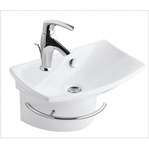 Kohler Escale Wall-Mount Basin With Single Faucet Hole 500x315x500 mm, K-19033W-00