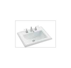 Kohler Memoirs Self-Rimming Basin With Three Faucet Hole, K-2241IN-8-0