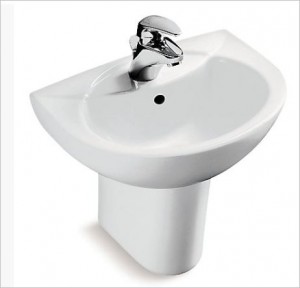 Kohler Folio Half-Pedestal Basin With Single Faucet Hole, K-11341IN-1-0