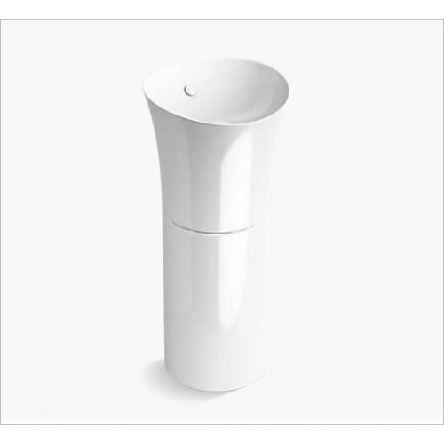 Kohler Veil Pedestal Basin Without Faucet Hole, K-20701-0