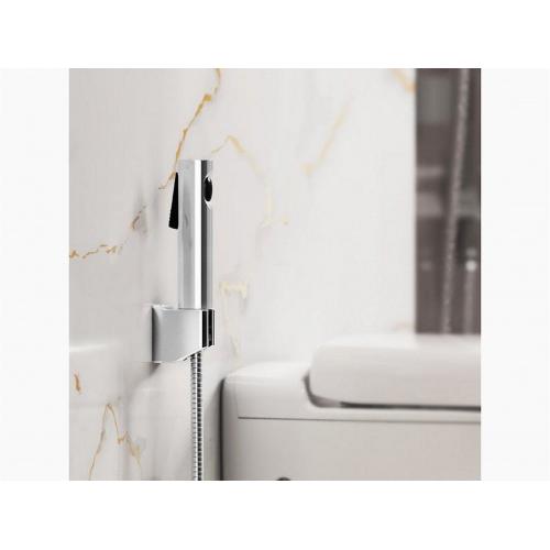 Kohler Cuff Health Faucet With Metal Hose And Holder Chrome Polished K-98100IN-CP