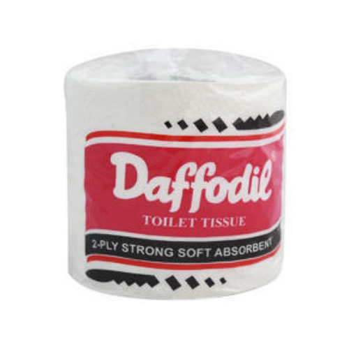 Daffodil TR-01 White Toilet Rolls, 11 x 10 cm, 2 Ply, 350 Pulls