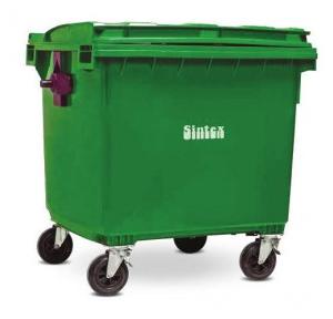 Sintex Dustbin GBRW 66-04 With Signage Size 47x30x55 Inch Green Color HDPE 660 Ltr
