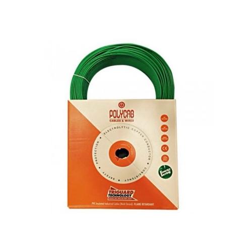 Polycab 16 Sqmm 1 Core FR PVC Insulated Flexible Cable, 90 mtr (Green)
