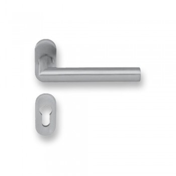 Dorma Lever Handle  Pure 8906 With 6621 Roses, 6679 Escutcheons, 8 mm Spindle with Fixing Screws for door thickness 35-55 mm