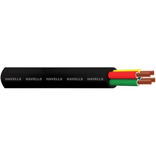 Havells 4 Sqmm 2 Core FR PVC Round Sheathed Flexible Industrial Cable, 100 mtr