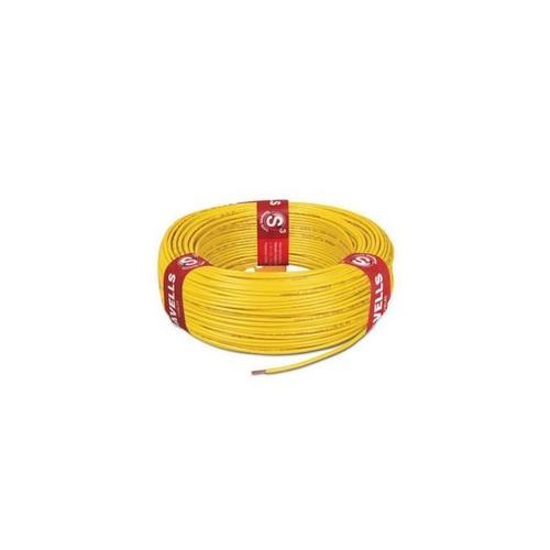 Havells 4 Sqmm 1 Core Life Line S3 FR PVC Insulated Industrial Cable, 90 mtr (Yellow)