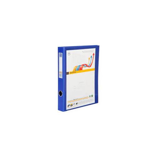 Worldone Ring Binder With Front View Pocket RB410V 2D Ring, 25 mm, Blue Size: A4