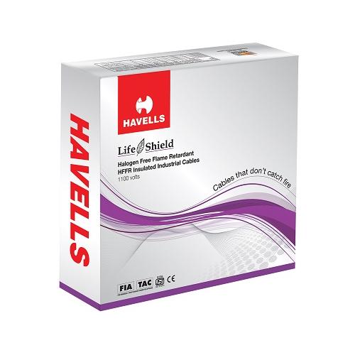 Havells 2.5 Sqmm 1 Core Life Shield HFFR Insulated Industrial Cable, 90 mtr (Black)