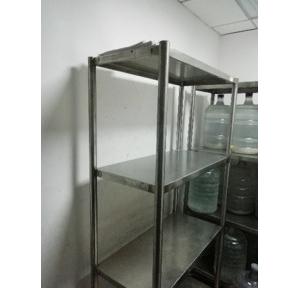 Water Storage Rack 3 Shelves SS 304 6(H)x3(W)x1.5(D)ft, Shelves Size: 18x34 Inch