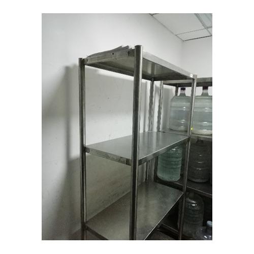 Water Storage Rack 3 Shelves SS 304 6(H)x3(W)x1.5(D)ft, Shelves Size: 18x34 Inch